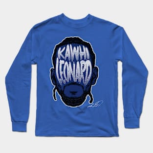 kawhi leonard player silhouette Long Sleeve T-Shirt